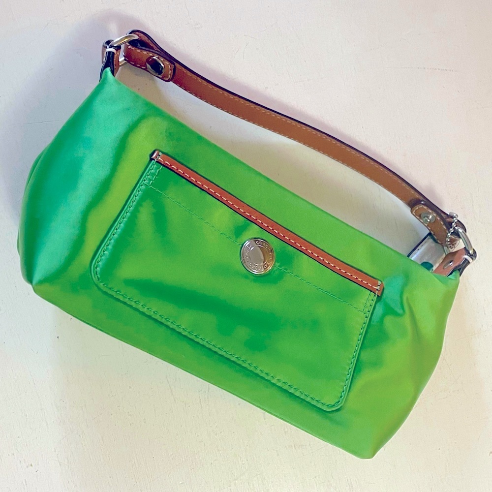 ⭐️ FINAL PRICE ⭐️ NWOT COACH *ULTRA-RARE* Mini Bag - Lime Green and Tan Leather
